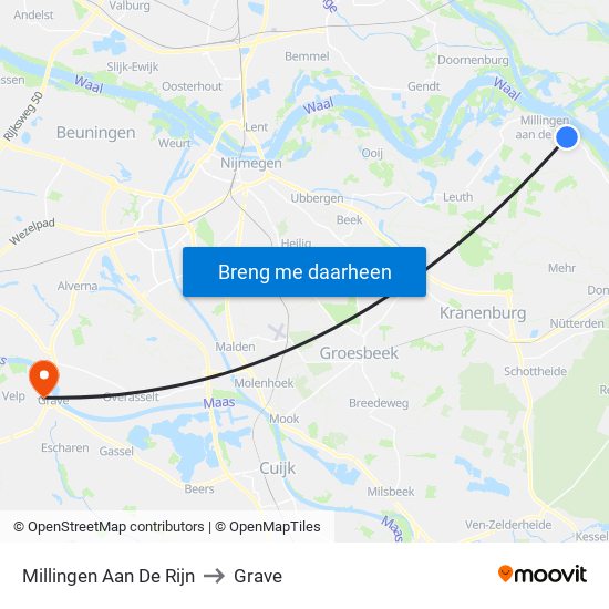 Millingen Aan De Rijn to Grave map