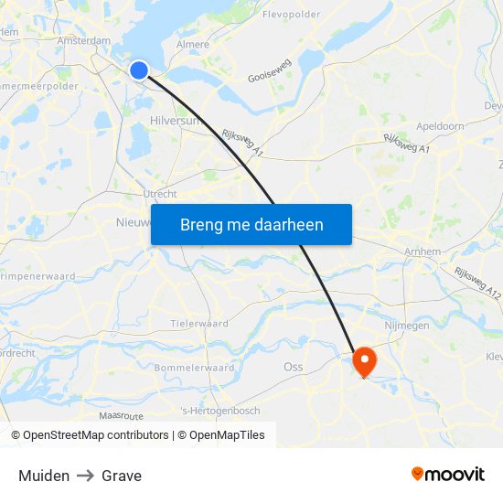 Muiden to Grave map