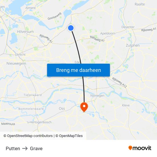 Putten to Grave map