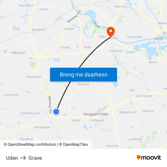 Uden to Grave map