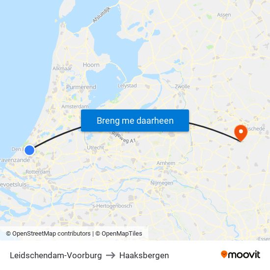 Leidschendam-Voorburg to Haaksbergen map