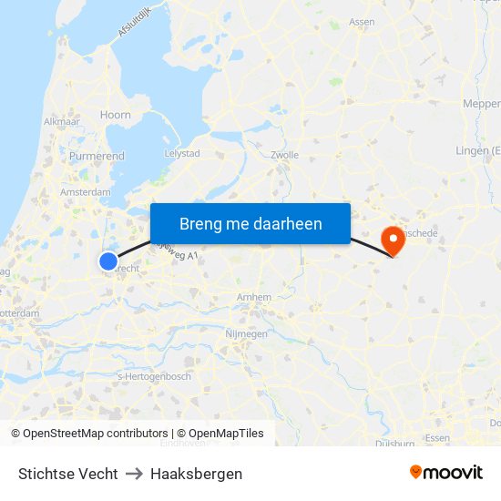 Stichtse Vecht to Haaksbergen map