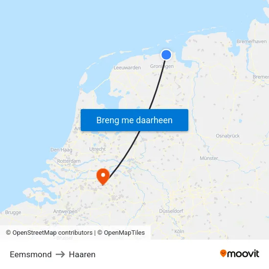 Eemsmond to Haaren map