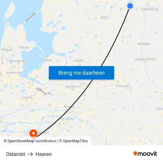 Oldambt to Haaren map