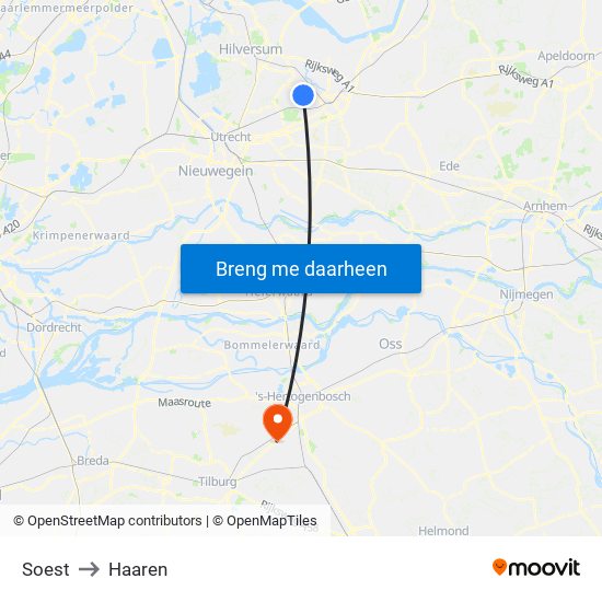 Soest to Haaren map