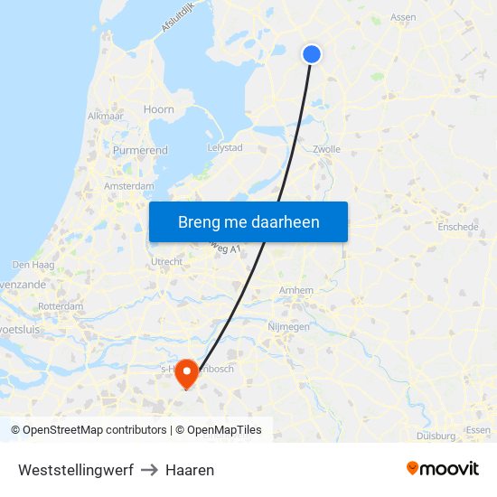 Weststellingwerf to Haaren map
