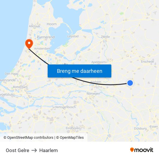 Oost Gelre to Haarlem map