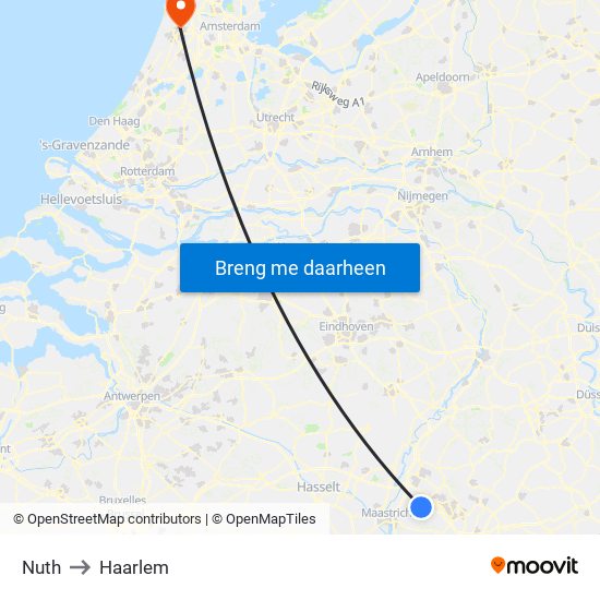Nuth to Haarlem map