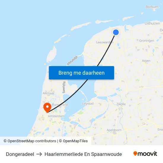 Dongeradeel to Haarlemmerliede En Spaarnwoude map