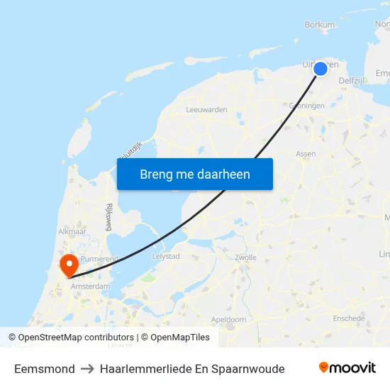 Eemsmond to Haarlemmerliede En Spaarnwoude map