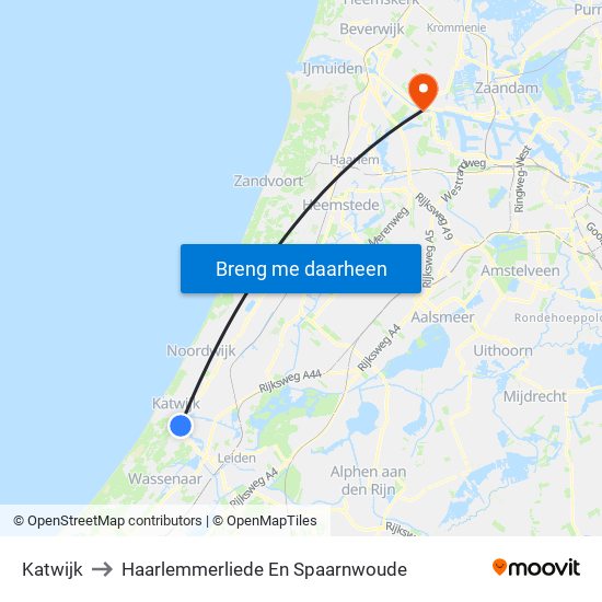 Katwijk to Haarlemmerliede En Spaarnwoude map