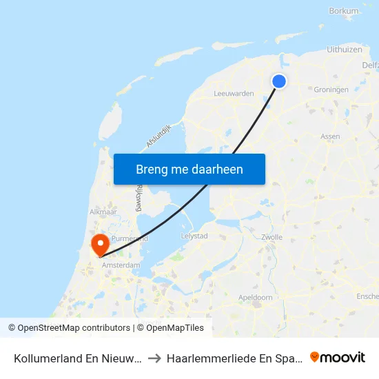 Kollumerland En Nieuwkruisland to Haarlemmerliede En Spaarnwoude map