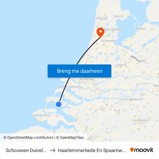 Schouwen-Duiveland to Haarlemmerliede En Spaarnwoude map