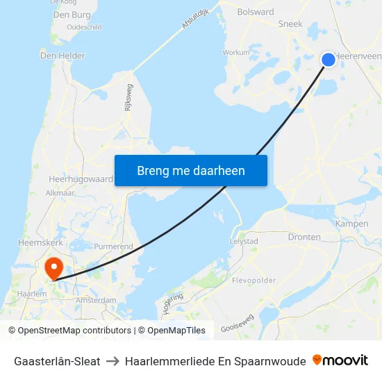 Gaasterlân-Sleat to Haarlemmerliede En Spaarnwoude map