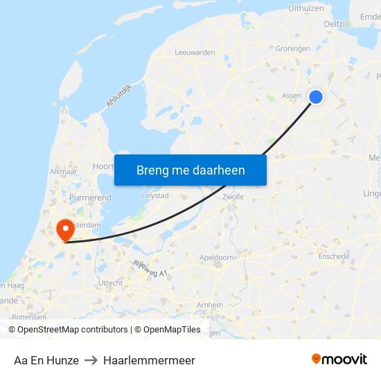 Aa En Hunze to Haarlemmermeer map