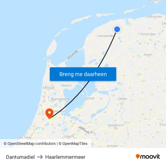 Dantumadiel to Haarlemmermeer map