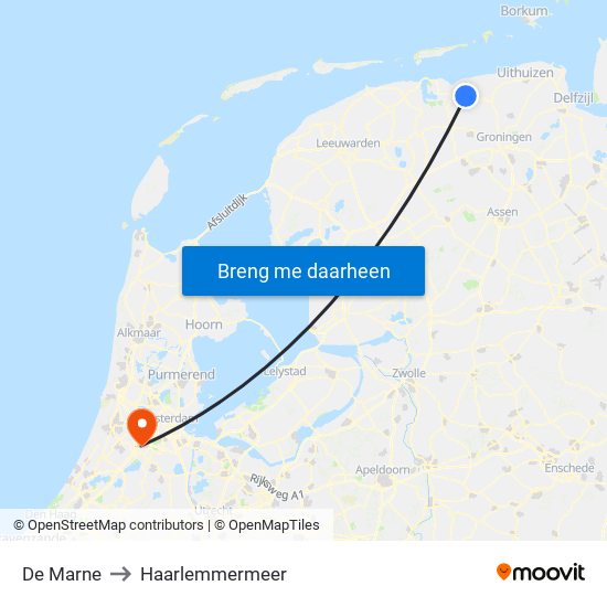 De Marne to Haarlemmermeer map