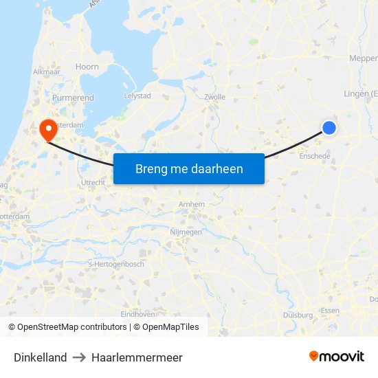 Dinkelland to Haarlemmermeer map