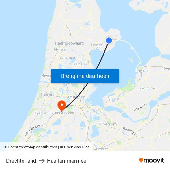 Drechterland to Haarlemmermeer map