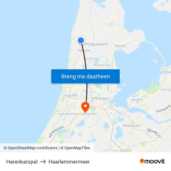 Harenkarspel to Haarlemmermeer map