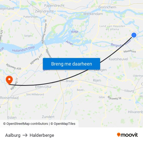 Aalburg to Halderberge map