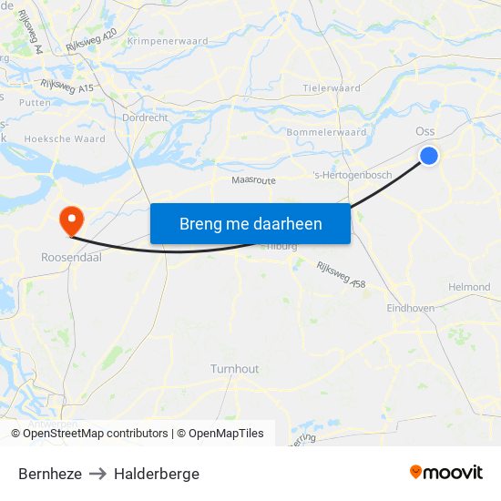 Bernheze to Halderberge map