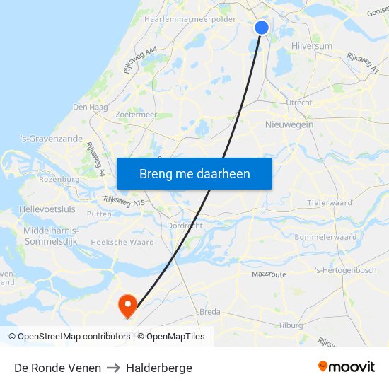 De Ronde Venen to Halderberge map