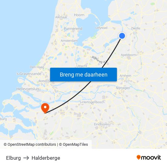 Elburg to Halderberge map