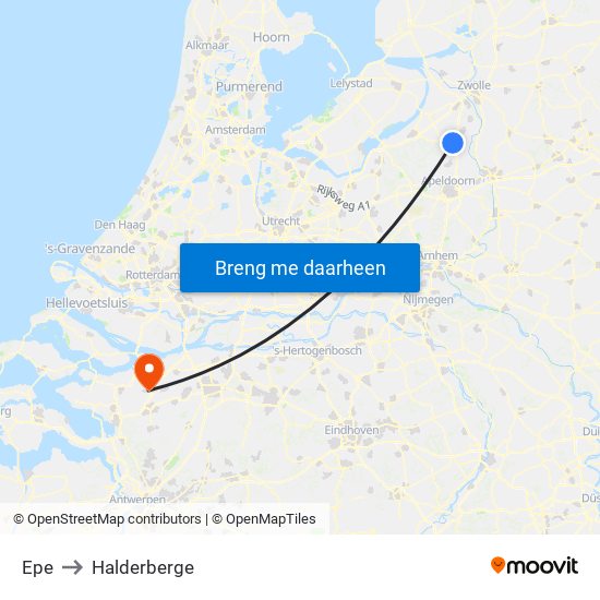 Epe to Halderberge map