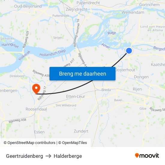 Geertruidenberg to Halderberge map