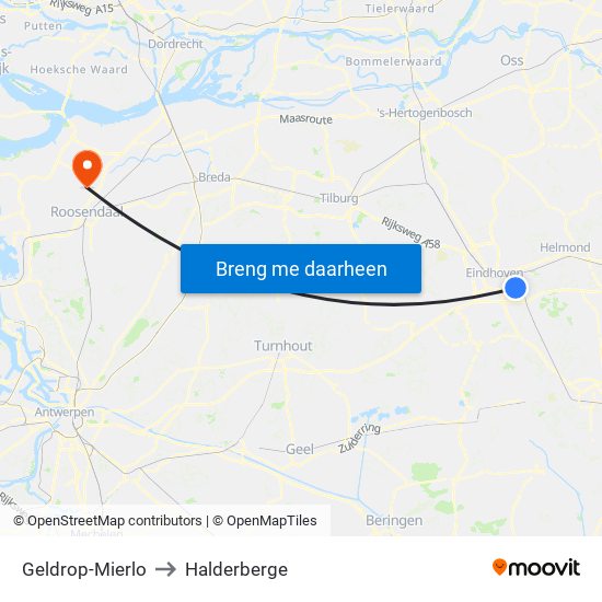 Geldrop-Mierlo to Halderberge map