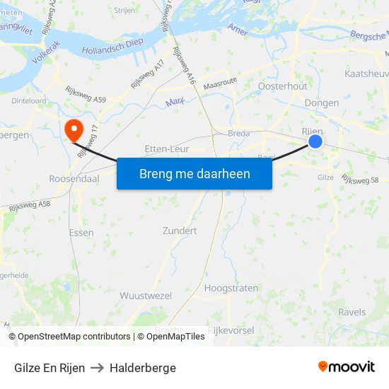 Gilze En Rijen to Halderberge map