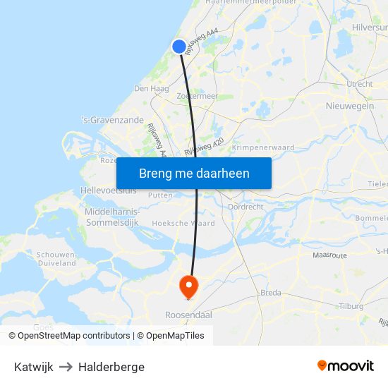 Katwijk to Halderberge map