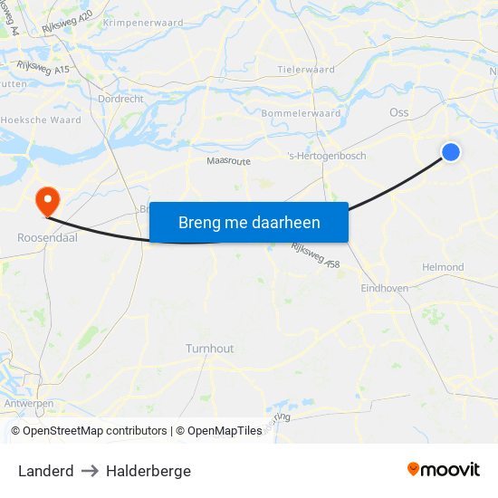 Landerd to Halderberge map