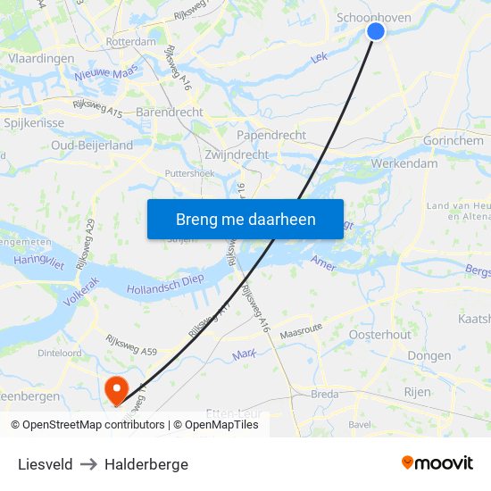 Liesveld to Halderberge map