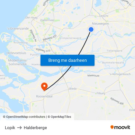 Lopik to Halderberge map