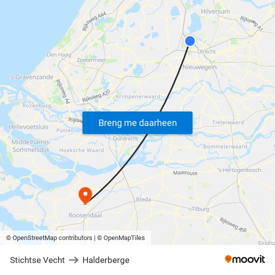 Stichtse Vecht to Halderberge map