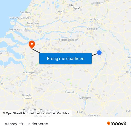 Venray to Halderberge map