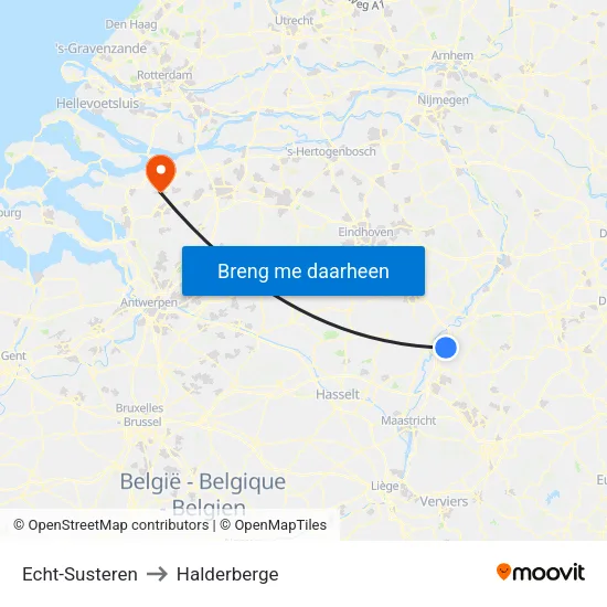 Echt-Susteren to Halderberge map