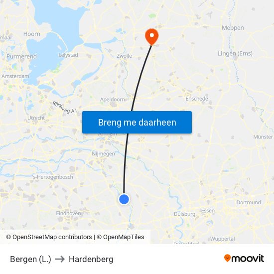 Bergen (L.) to Hardenberg map