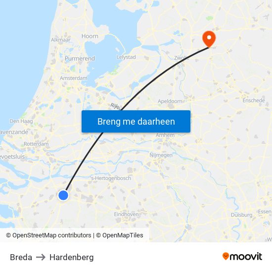 Breda to Hardenberg map
