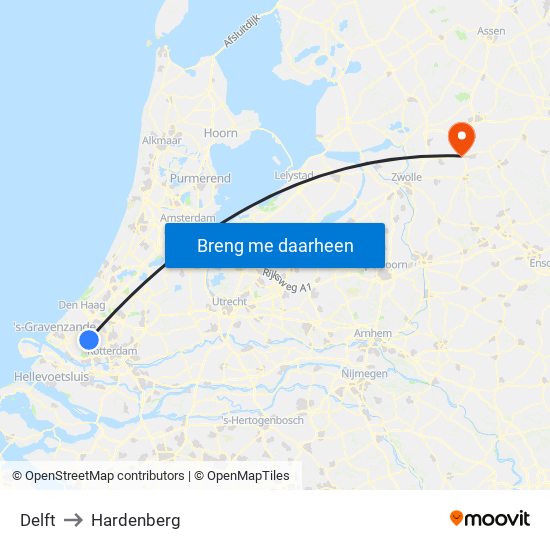 Delft to Hardenberg map