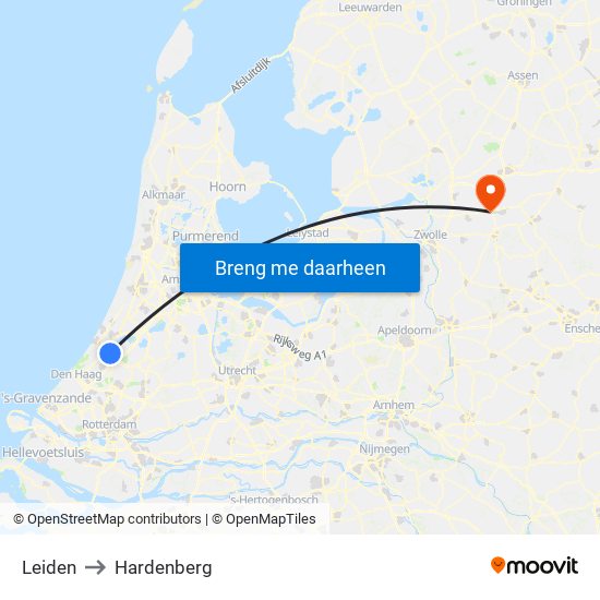 Leiden to Hardenberg map