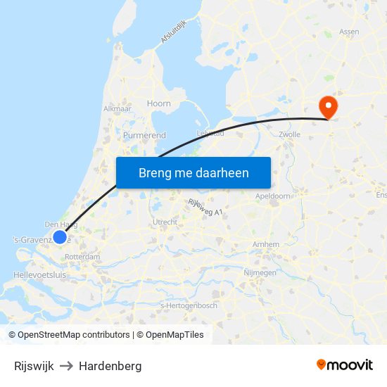 Rijswijk to Hardenberg map