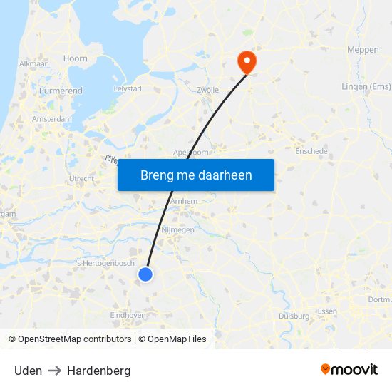 Uden to Hardenberg map