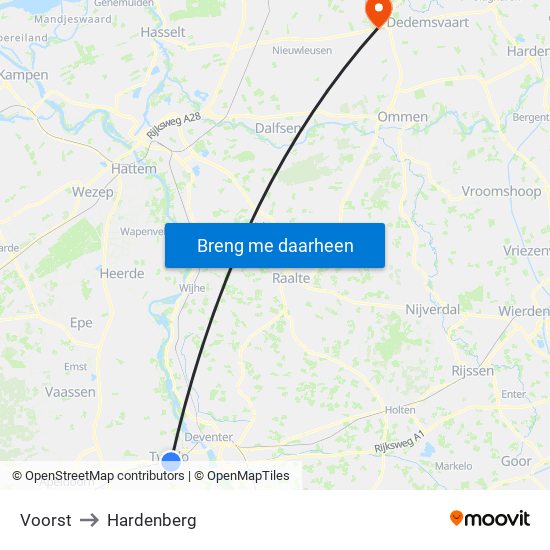 Voorst to Hardenberg map