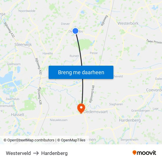 Westerveld to Hardenberg map