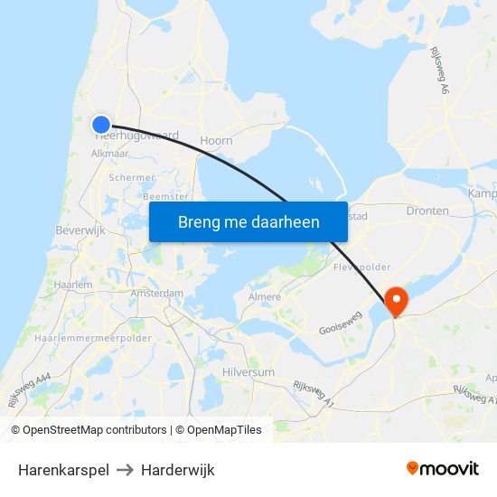 Harenkarspel to Harderwijk map