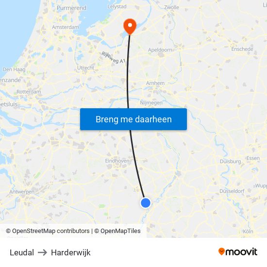 Leudal to Harderwijk map