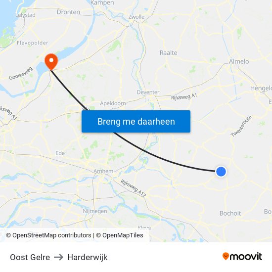 Oost Gelre to Harderwijk map